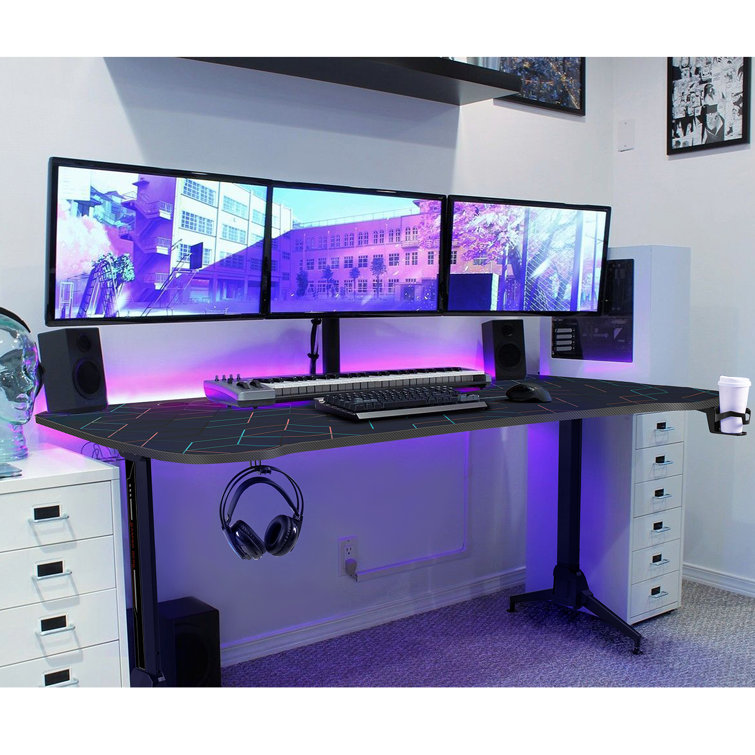 Homall Computer Office Height Adjustable Gaming Desk & Reviews Wayfair
